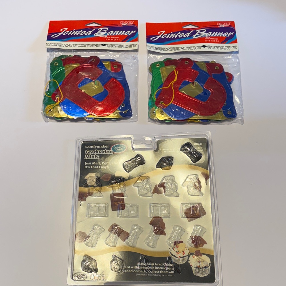 Graduation Mini Molds and Jointed Banner Set